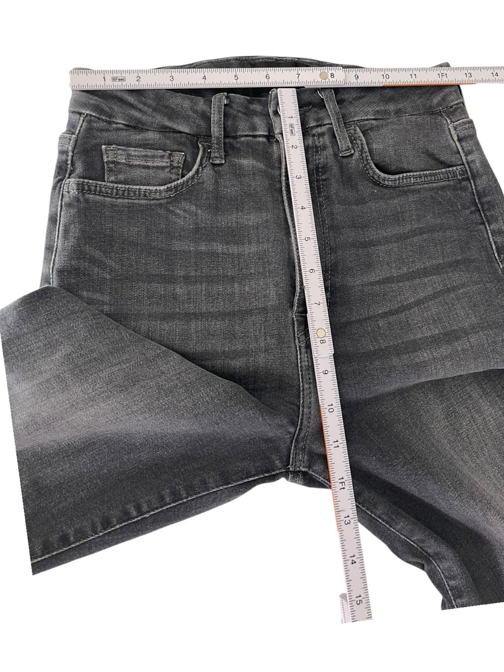 7 For All Mankind No Filter Denim Ultra High-Rise Skinny Boot Size 28 Black - Picture 3 of 12